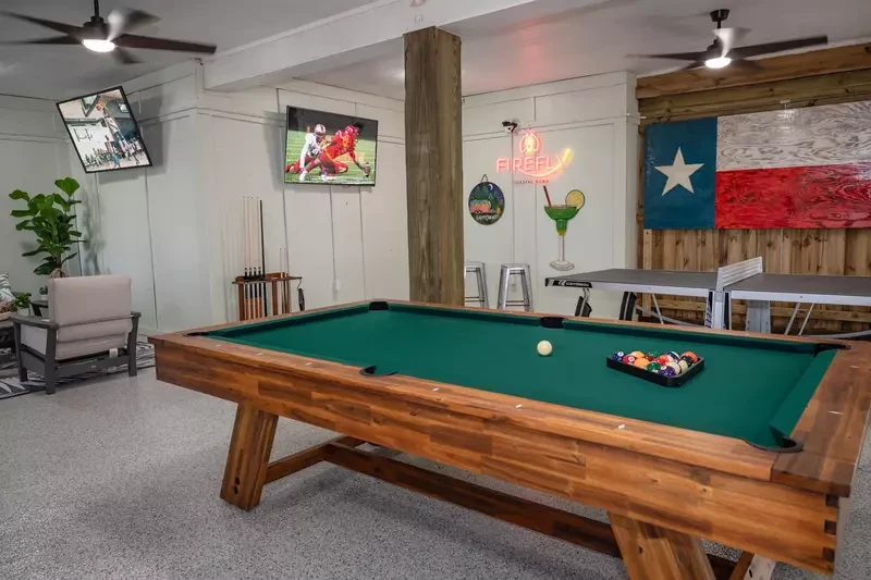 game room at firefly resort corpus christi tx
