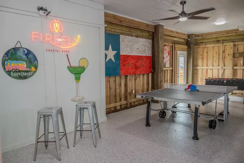 game room at firefly resort corpus christi tx