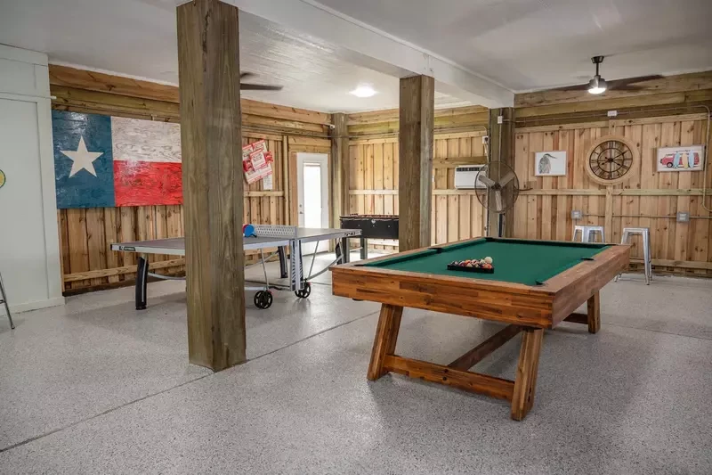 game room at firefly resort corpus christi tx