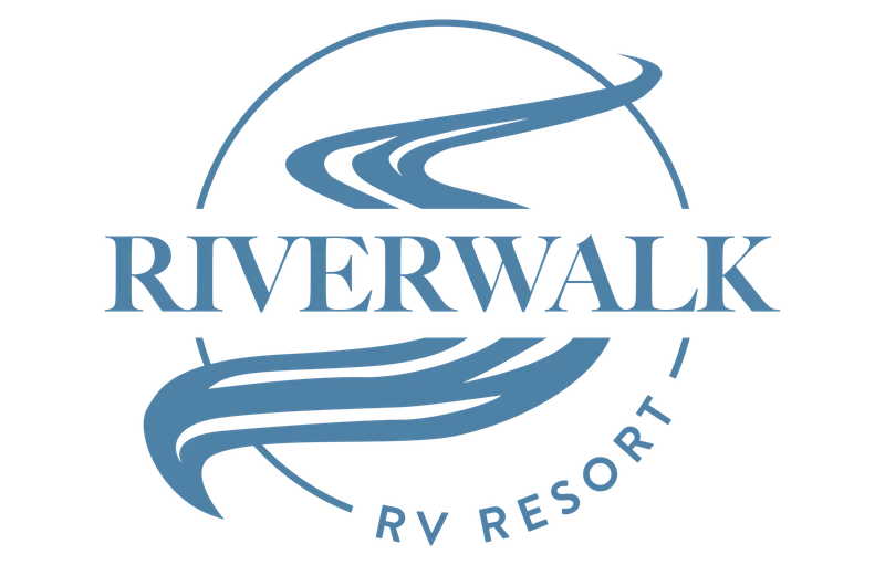 riverwalk rv resort logo - blue